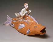 La femme de Jonas - 2008 - sculpture en terre cuite - 25 x 65 x 18 cm  (Galerie Claire Corcia, Paris)